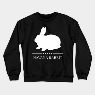 Havana Rabbit White Silhouette Crewneck Sweatshirt